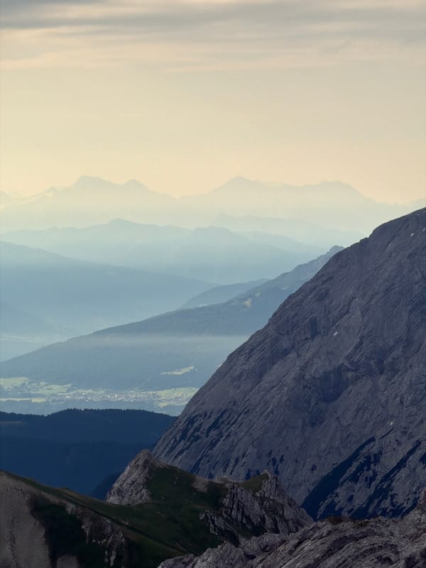 Coffee and rocky peaks at elevation in the Bavarian Alps