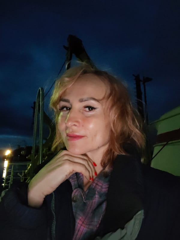 Night on the water in Devyatiny, Russia