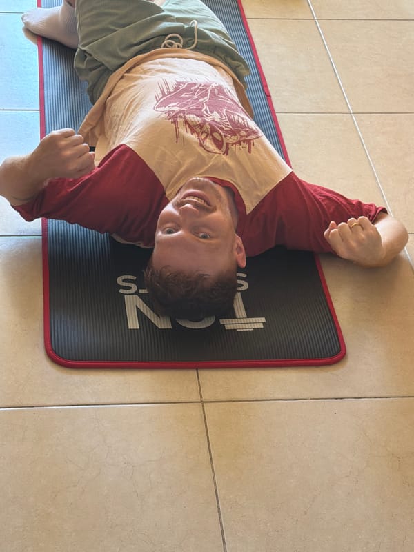 Workout break and a Russian-language birthday cake in Tel Aviv