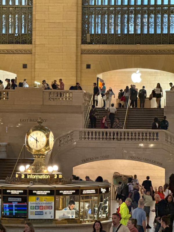 Evening activity captured at Grand Central Terminal's main concourse