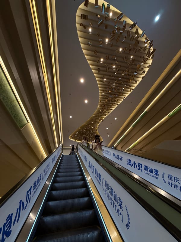 Inside The Ring mall, Liangjiang — a busy morning of shopping and photos