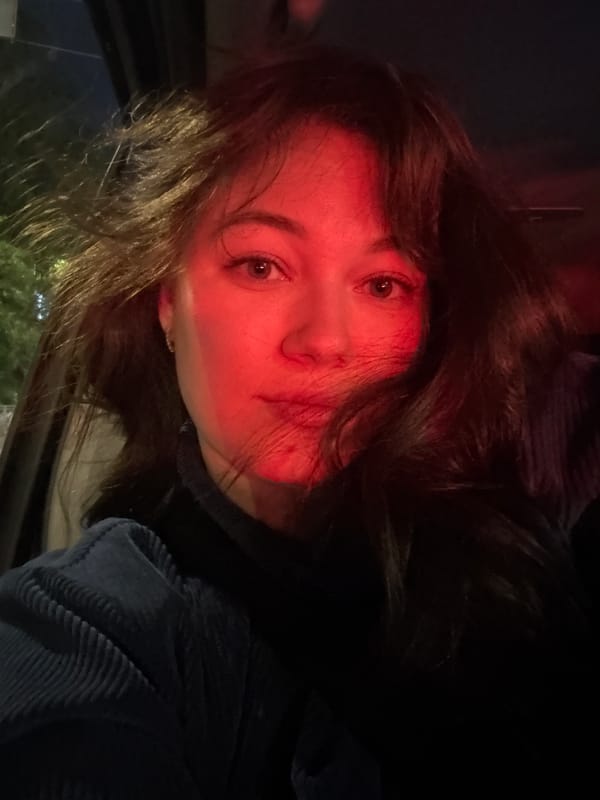 Woman takes nighttime selfies during car journey in Perm