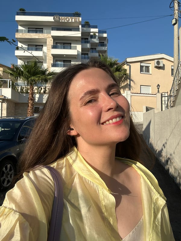 Woman documents evening of dining and sightseeing in Montenegro