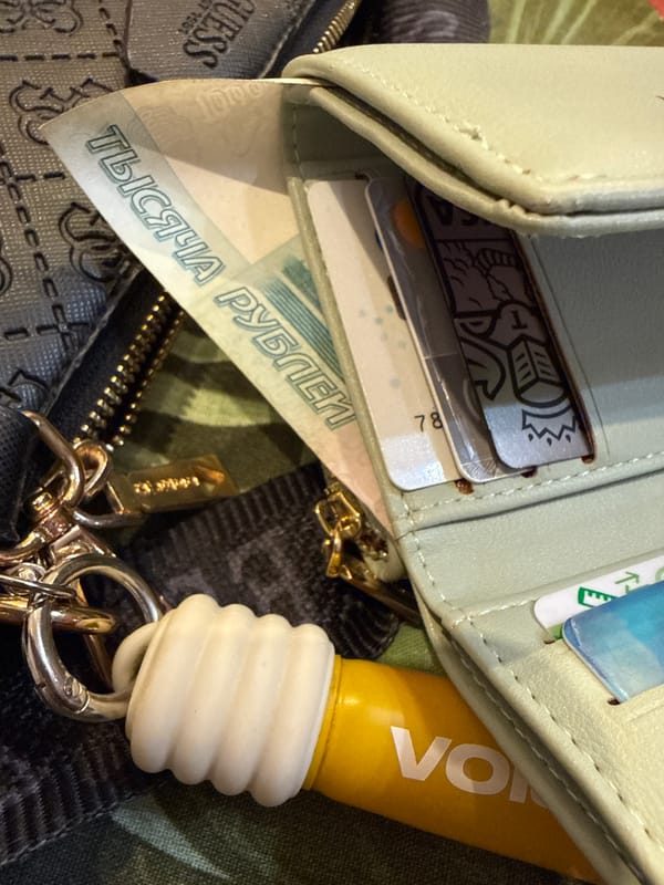 Personal moments documented in Dmitrov: wallet, beauty treatment