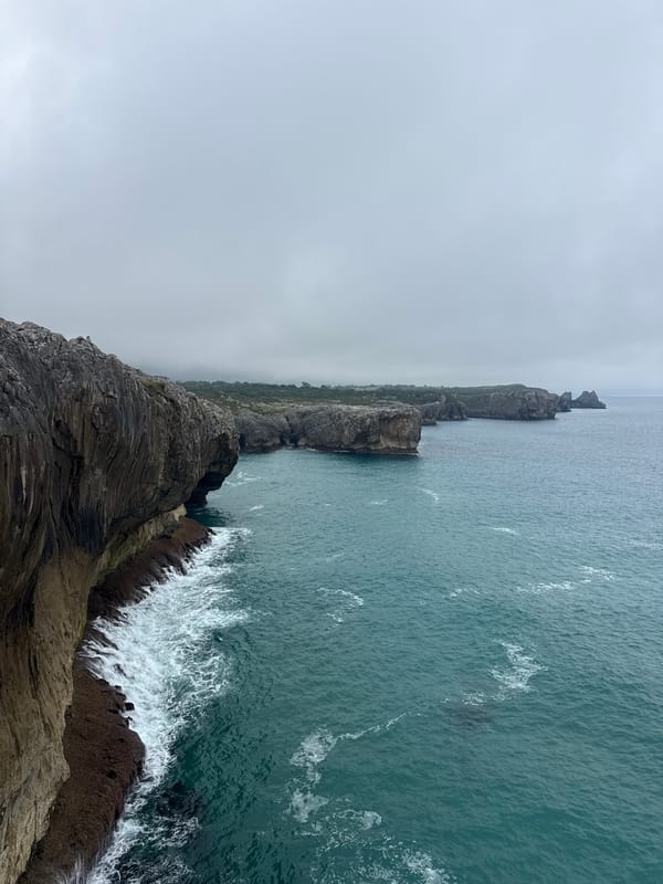 Llanes coastal arches, caves, and cliffs up close