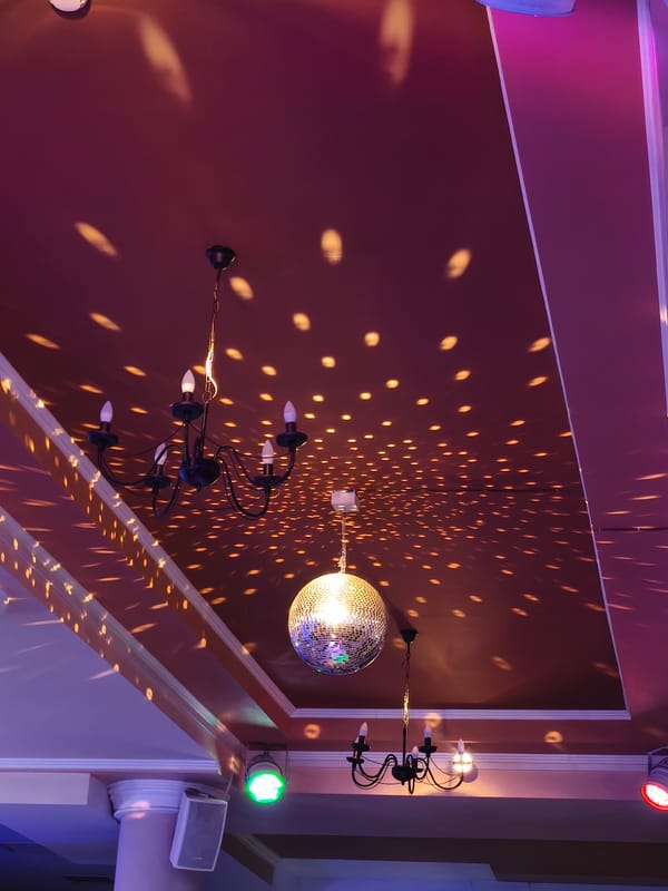 Nightlife venue interior captured in Vidin, Bulgaria
