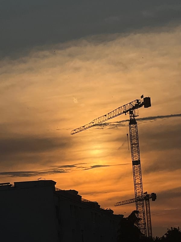 Resident documents golden hour sunset across Burgas, Bulgaria cityscape