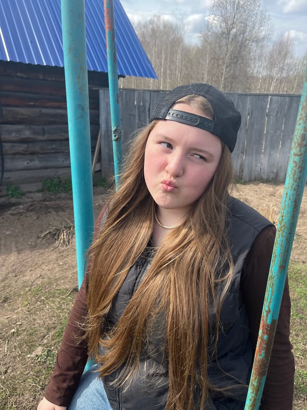 Spring day moments captured in rural Буренка, Russia village