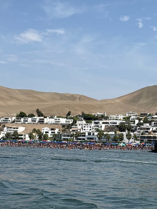 Tourist boat excursion observed in Ancón, Peru waters