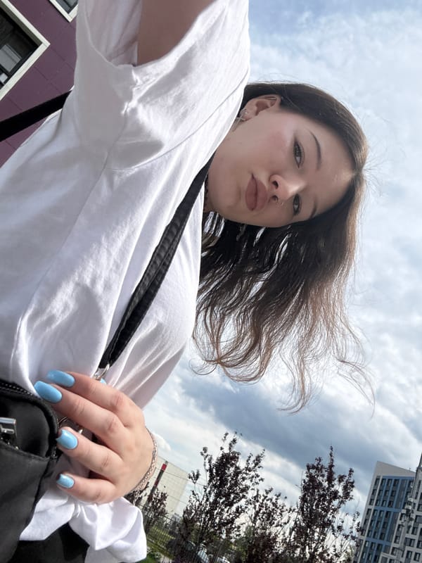 Selfies on a residential street in Sinyavino, summer 2026