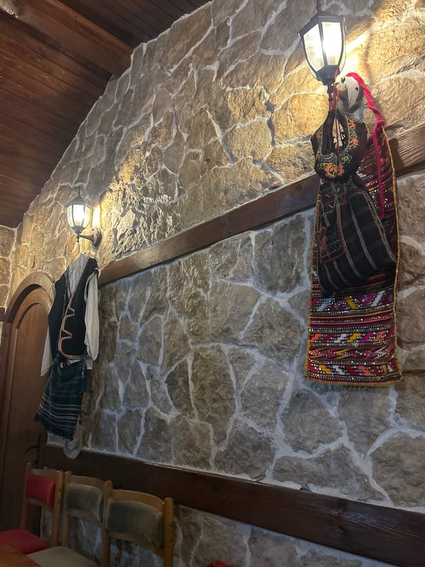 Traditional Bulgarian tavern interior documented in Mirovyane village