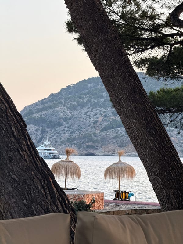 Terrace drinks and coastal views on a Mallorca summer evening