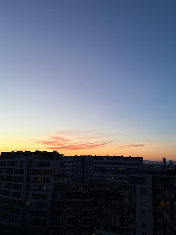 Evening scenes captured in Sofia from sunset to nightlife
