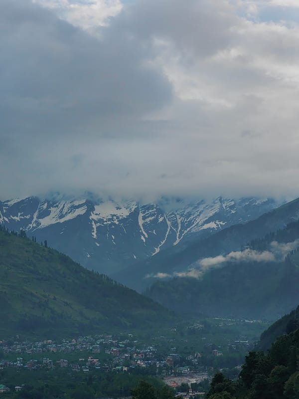 Himalayan landscape documented near Vashisht settlement, India