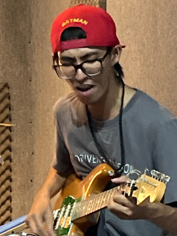 Band rehearsal in a Da Nang music practice room
