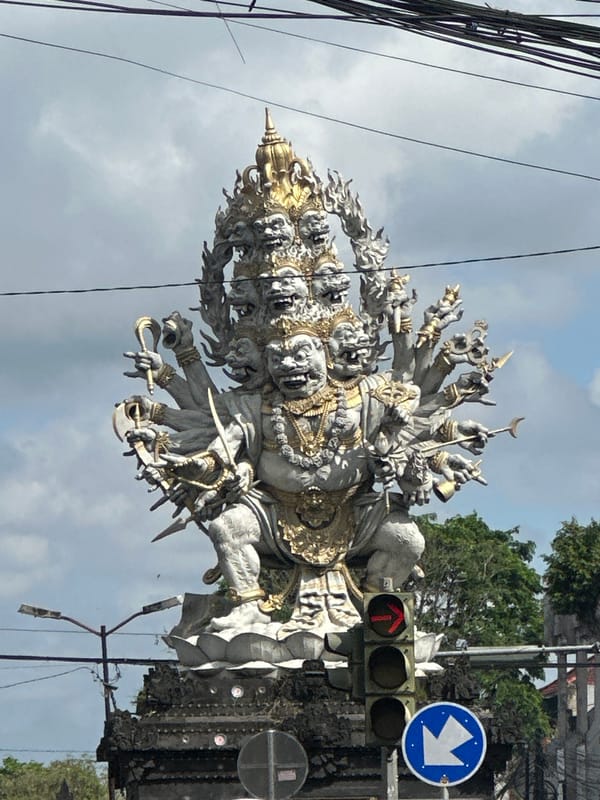 Tugu 9 Naga Monument Observed at Kediri Intersection