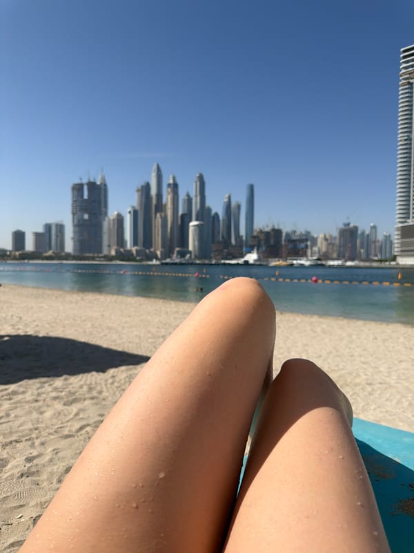 Early morning beach activities documented in Dubai
