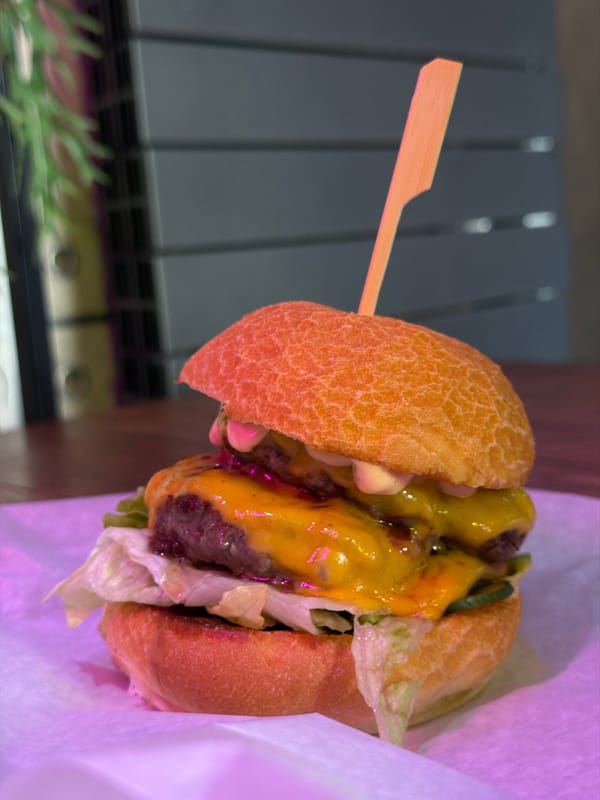 Casual burger restaurant visit captured in Krasnodar selfies