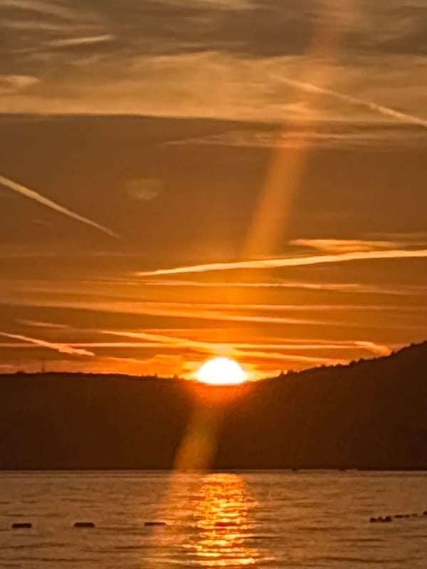 Sunset evening captured along Bar Montenegro waterfront June 10