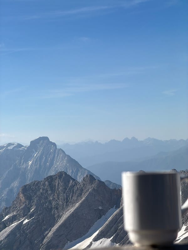 Coffee and Alpine views from the top of Garmisch-Partenkirchen