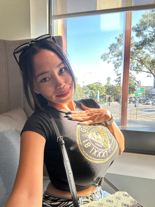 Woman takes early morning selfie in Kingsford home