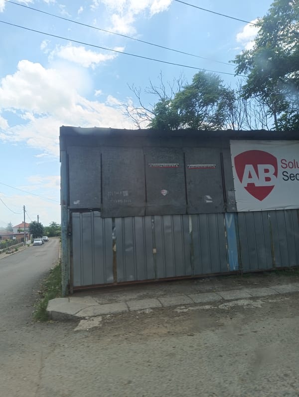 Street scene documented in industrial area of Aytos, Bulgaria