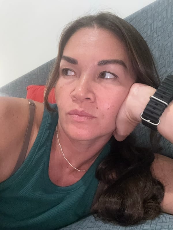 Casual selfie session on a couch in Kuta Selatan, Bali