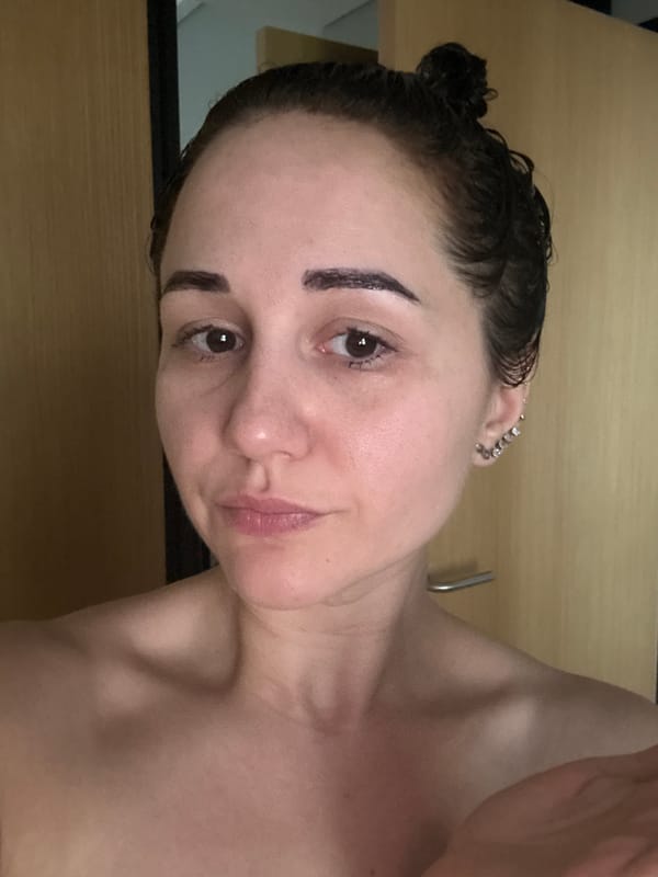 Woman captures quiet morning moments with selfies, cat in Dubai