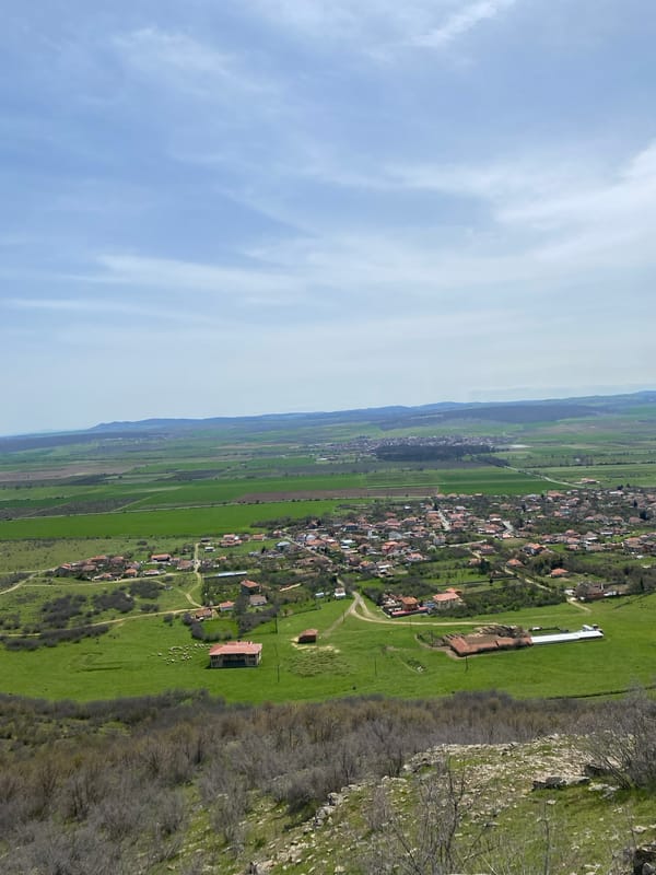 Rural Bulgarian village Goritsa captured in aerial documentation