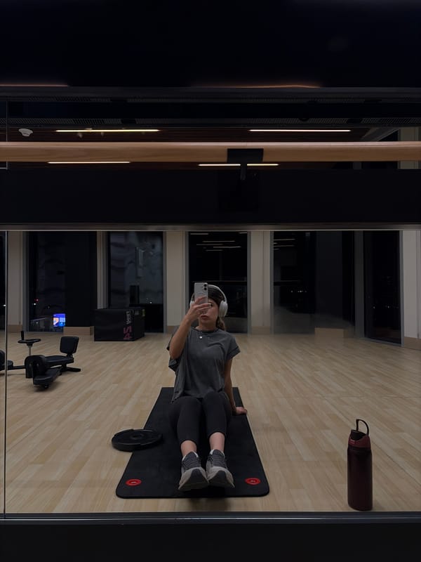 Late night gym selfie and Austin skyline views captured