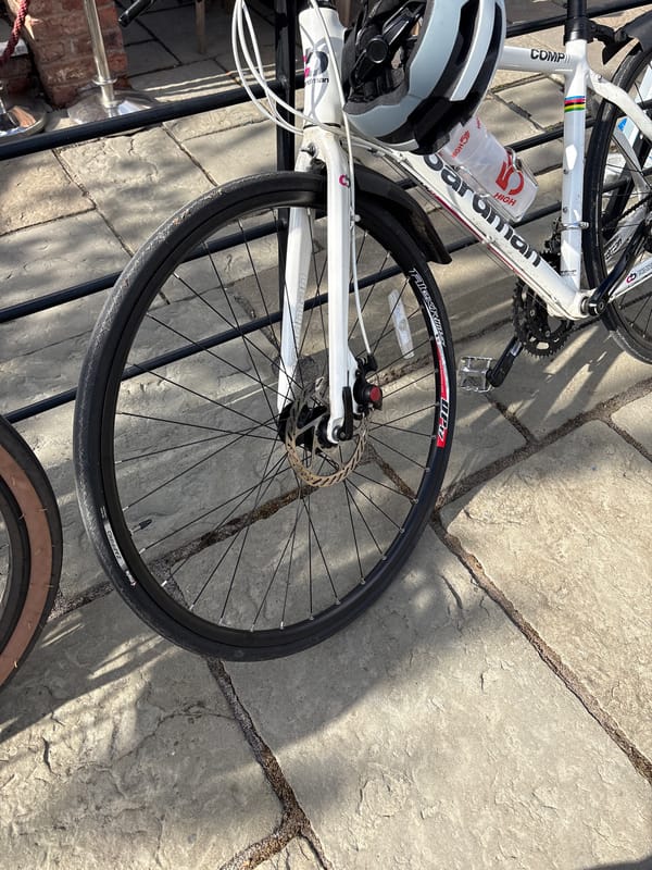 Road bike with helmet spotted in Trafford