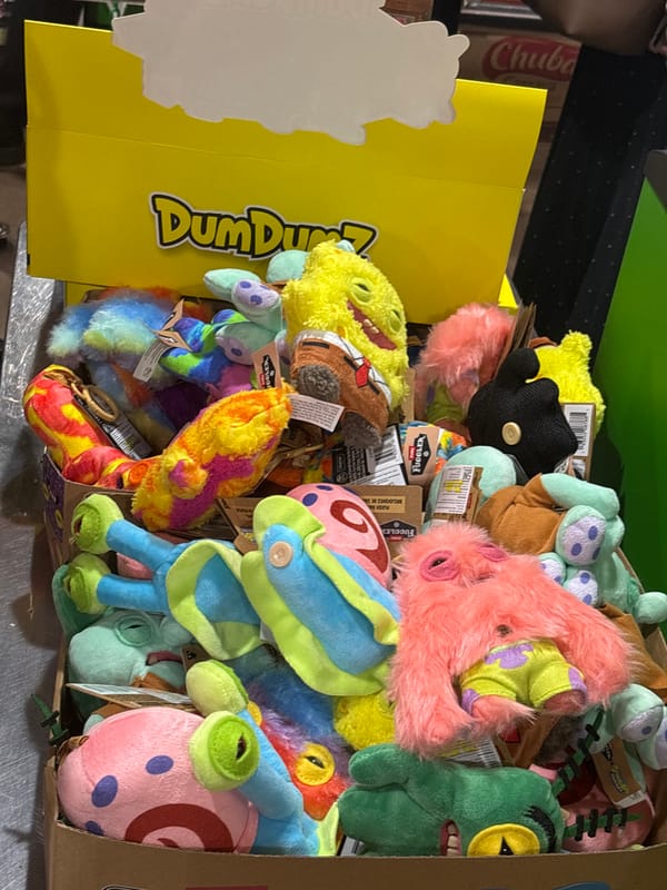 North Jakarta supermarket: fresh produce, snacks, and plush toys
