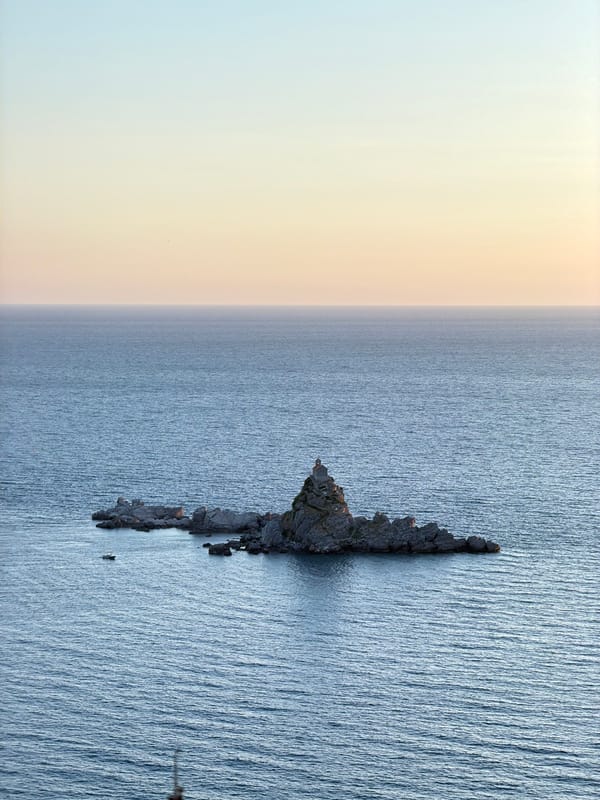Sunset seascapes and dog observed in Petrovac, Montenegro