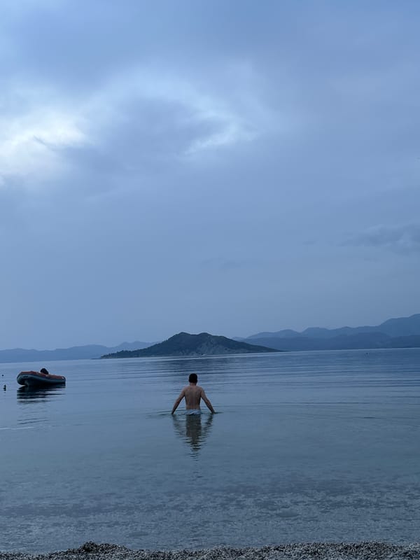 Beachgoers enjoy overcast afternoon at Fethiye, Turkey coast