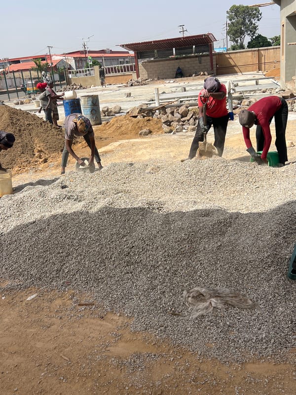 Construction work and daily life documented in Jos area