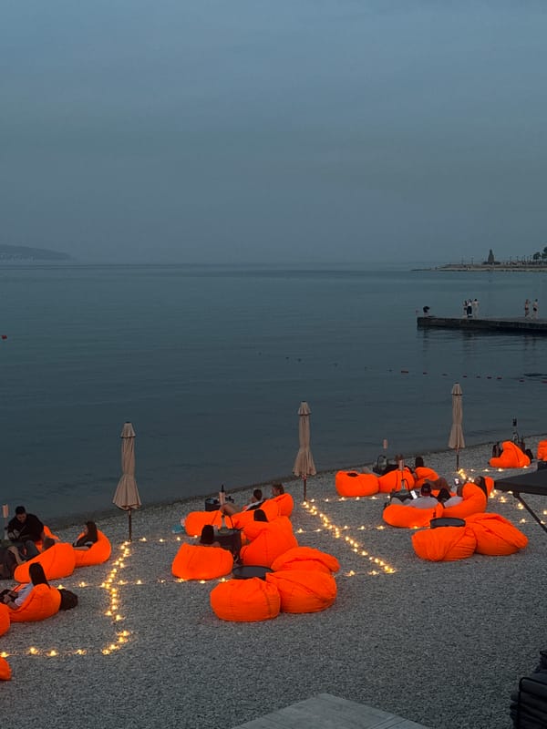 Sunset evening on the Novorossiysk Black Sea waterfront