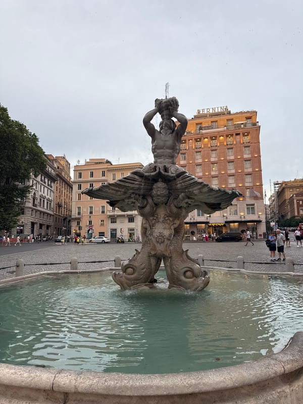 Touring Rome's iconic fountains at golden hour