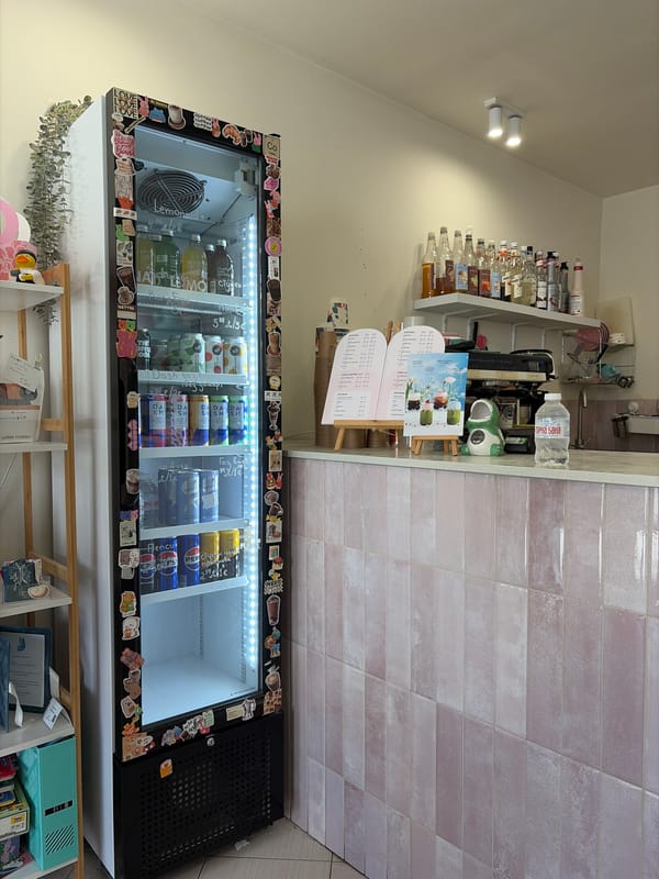 Cafe interior documented in Burgas, Bulgaria