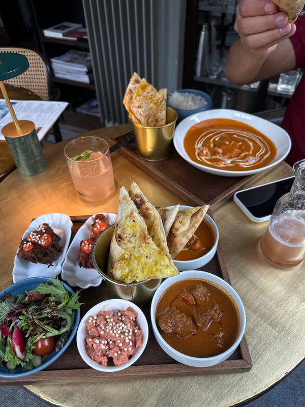Indian restaurant meal documented in Kiel, Germany