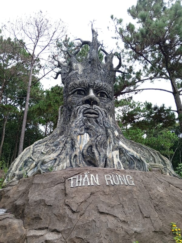 Outdoor sculpture collection documented in Da Lat, Vietnam
