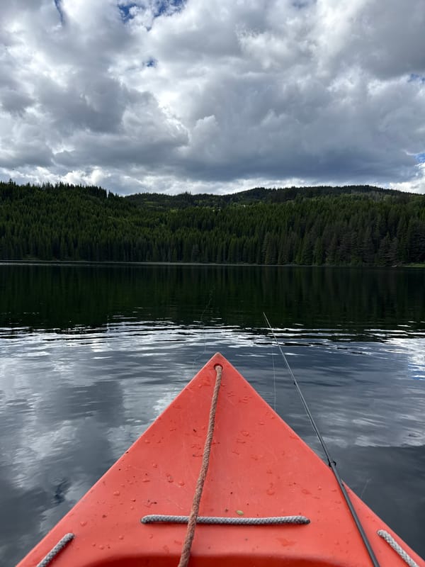 Kayak fishing recorded on Norwegian lake near Åmot