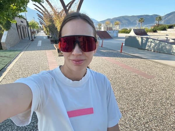 Tourist Takes Early Morning Selfie at Fethiye Skate Park