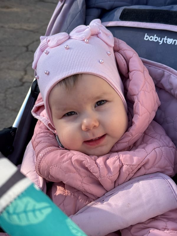 Baby in stroller spotted in Zav'yalovo, Russia