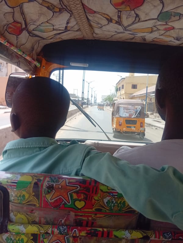 Passenger documents four-minute keke taxi ride through Gama Nigeria