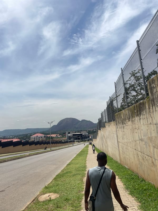 Afternoon walk through Abuja ends at a live soccer match