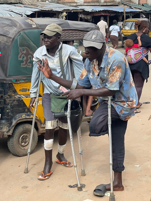 People with disabilities navigate busy Nigerian streets independently