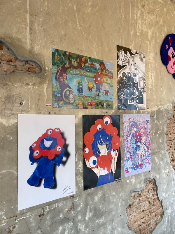 Underground art space documented in Bangkok during early morning hours