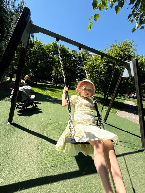 Family day out documented across Moscow parks and shopping centers