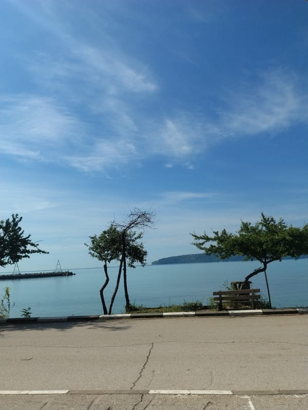 Morning coastal scenes documented along Varna waterfront