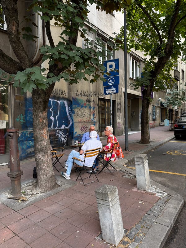 Morning stroll and café time in central Belgrade